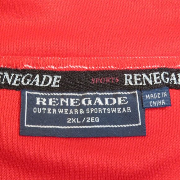 Renegade Sportswear Philidelphia Baseball Jersey Mens 2XL Red Sewn Button Up - Picture 4 of 6